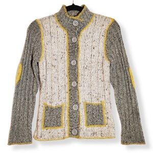 Anthropologie One Girl Who Long Sleeve Button Up Cardigan Sweater Size XL